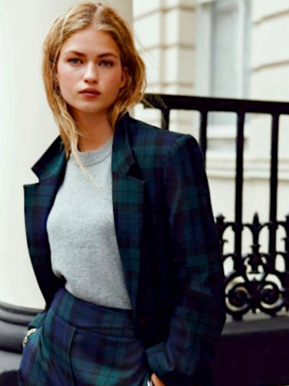 Anthropologie Cartonnier Plaid Kentfield Blazer